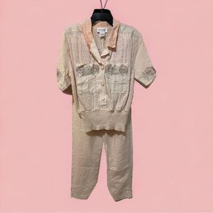 Vintage two piece pantsuit